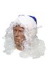 Новогодняя шапка Деда Мороза с волосами